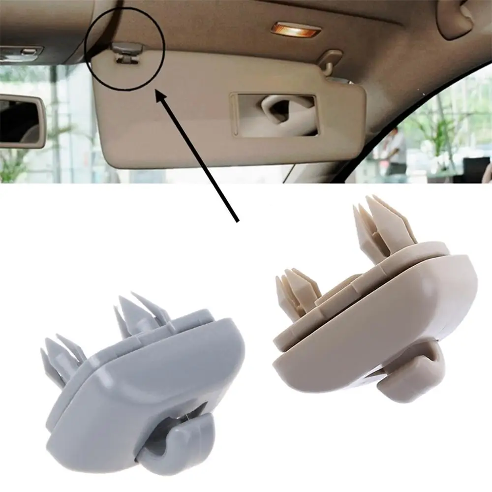 

1Pc 8U0857562 8E0857562 Plastic Gray Sun Visor Clip Hook Holder for Audi 2013-2015