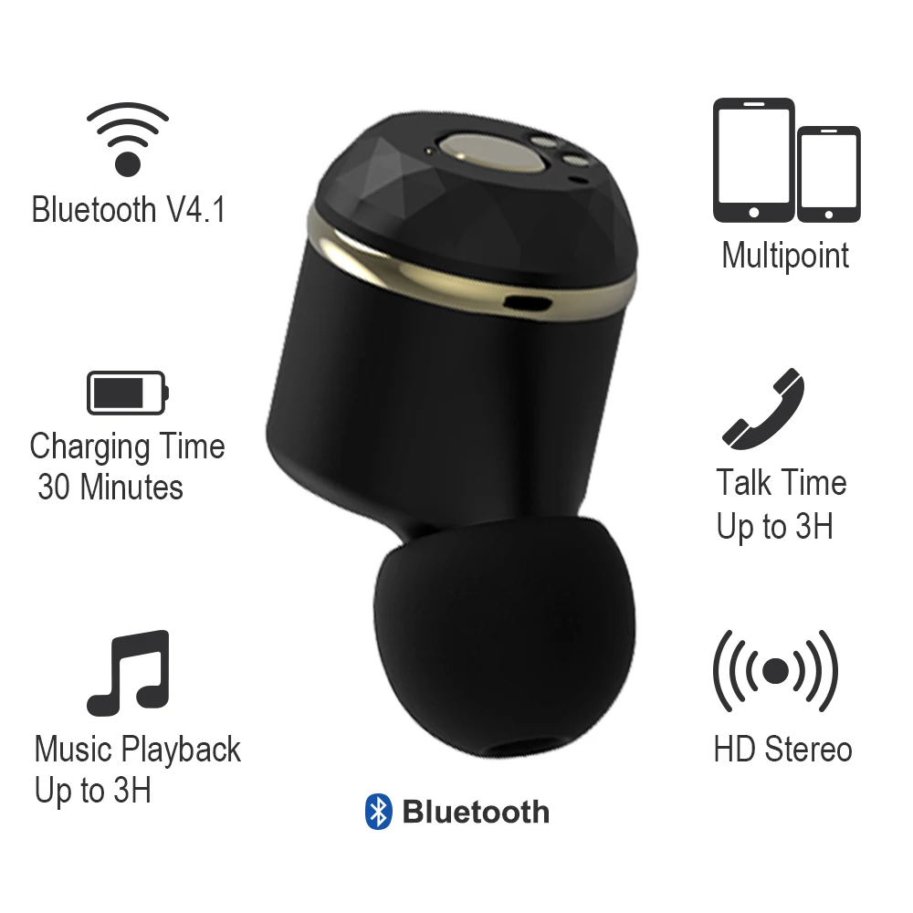 ALWUP наушники беспроводные Bluetooth наушники в ухо стерео гарнитура для телефона спортивные наушники с микрофоном зарядный чехол