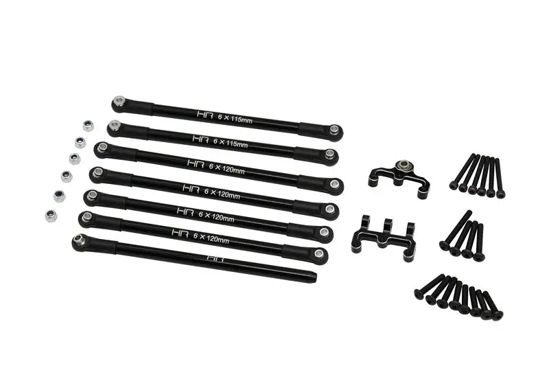 

Hot Racing 7 Piece CNC Metal Front Rear Suspension Link With Mount Bracket for 1/10 HPI Venture Toyota FJ Cruiser Rc Car Parts