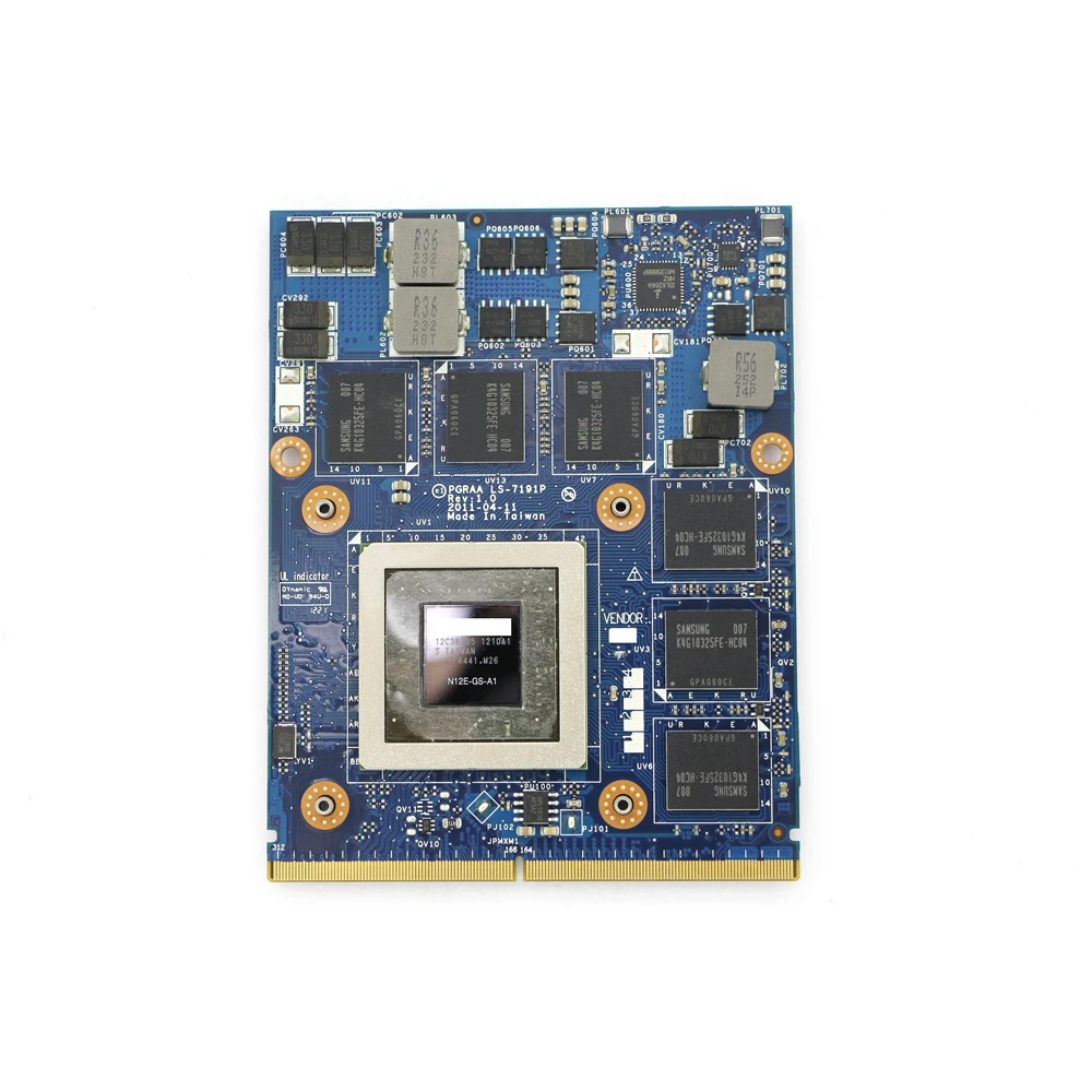Новинка K000127390 PGRAA LS-7191P GTX 560M N12E-GS-A1 1 5 ГБ MXM VGA плата видеокарта для Toshiba QOSMIO X770 |