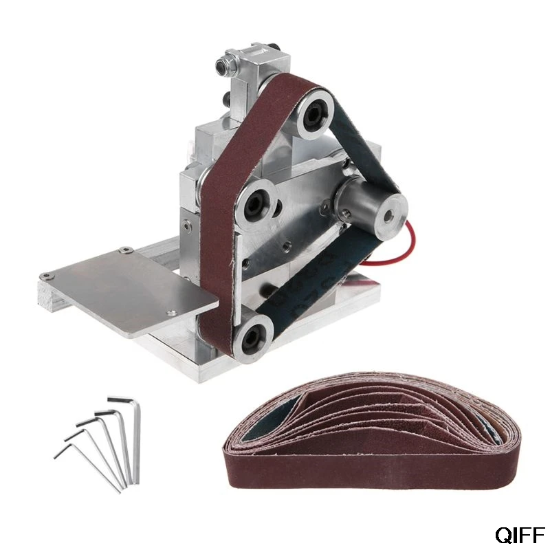 

220-240V Mini Electric Belt Sander Electric Grinder DIY Polishing Grinding Machine Cutter Edges Sharpener June 25