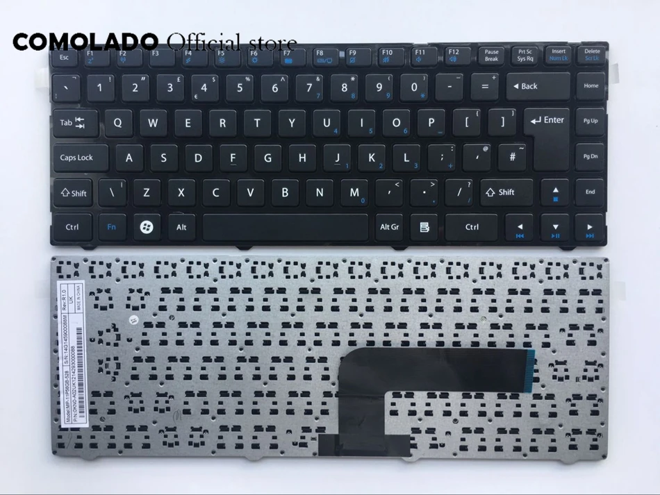 UK Keyboard for Pegatron B14Y B34FD Black With frame keyboard UK Layout