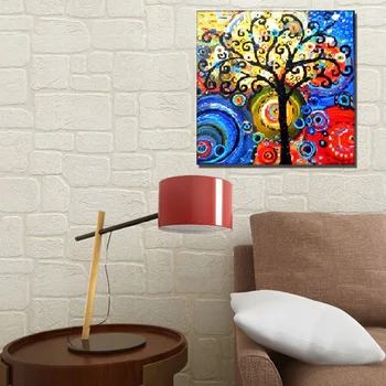 

Free Shipping Handpainted Abstract Money Tree Oil Painting On Canvas art Pictures For Living Room home Decoration no Framed