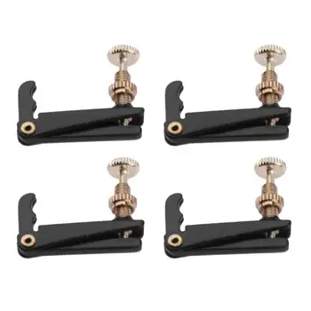 

4pcs 4/4-3/4 Professional Violin Use Plated Iron Violin Fine Tuners Spinner Adjuster Strings Hooks for Violin Musical Instrument
