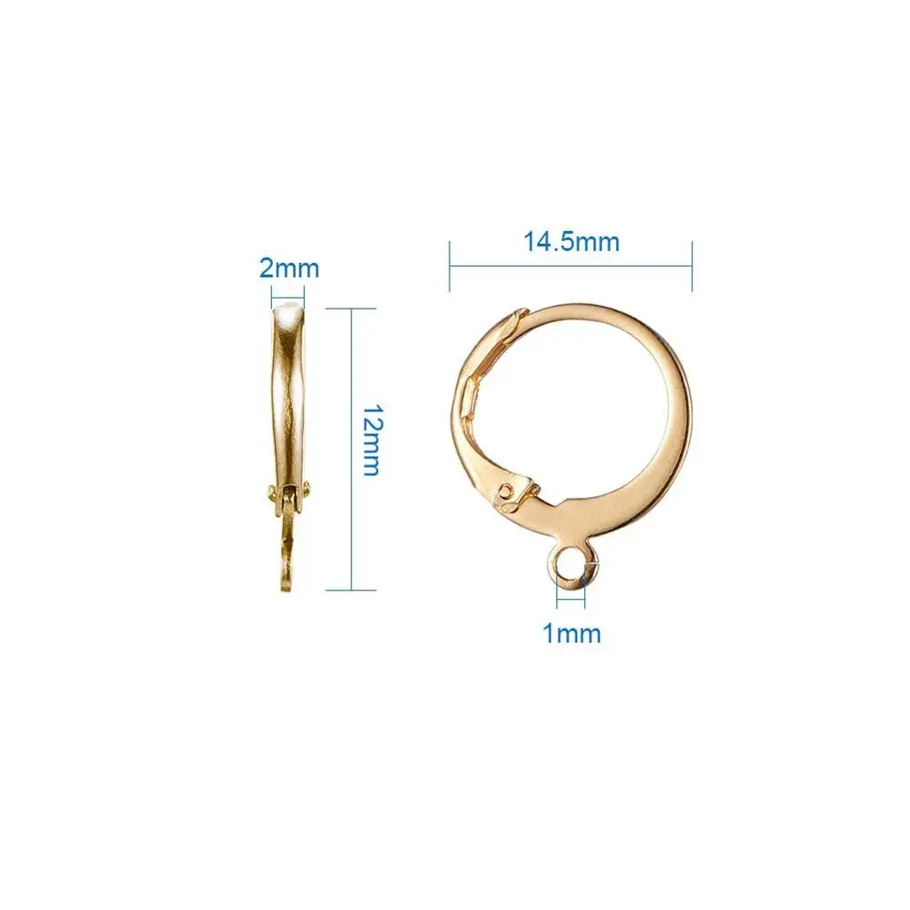 20 шт./лот, 316, нержавеющая сталь, золото, серебро, тон, фурнитура, французские Серьги, крючки, проволока, настройки для изготовления ювелирных изделий своими руками