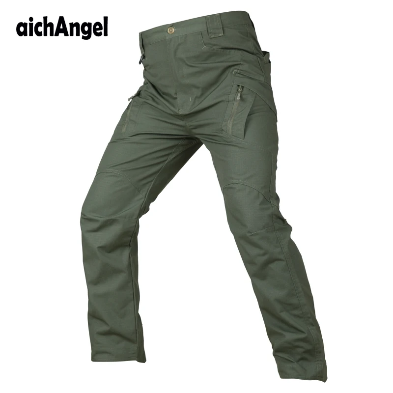  City Tactical Waterproof Army Cargo Pants Men Rip-Stop SWAT Combat Military Pants Upgraded Cargo Pa
