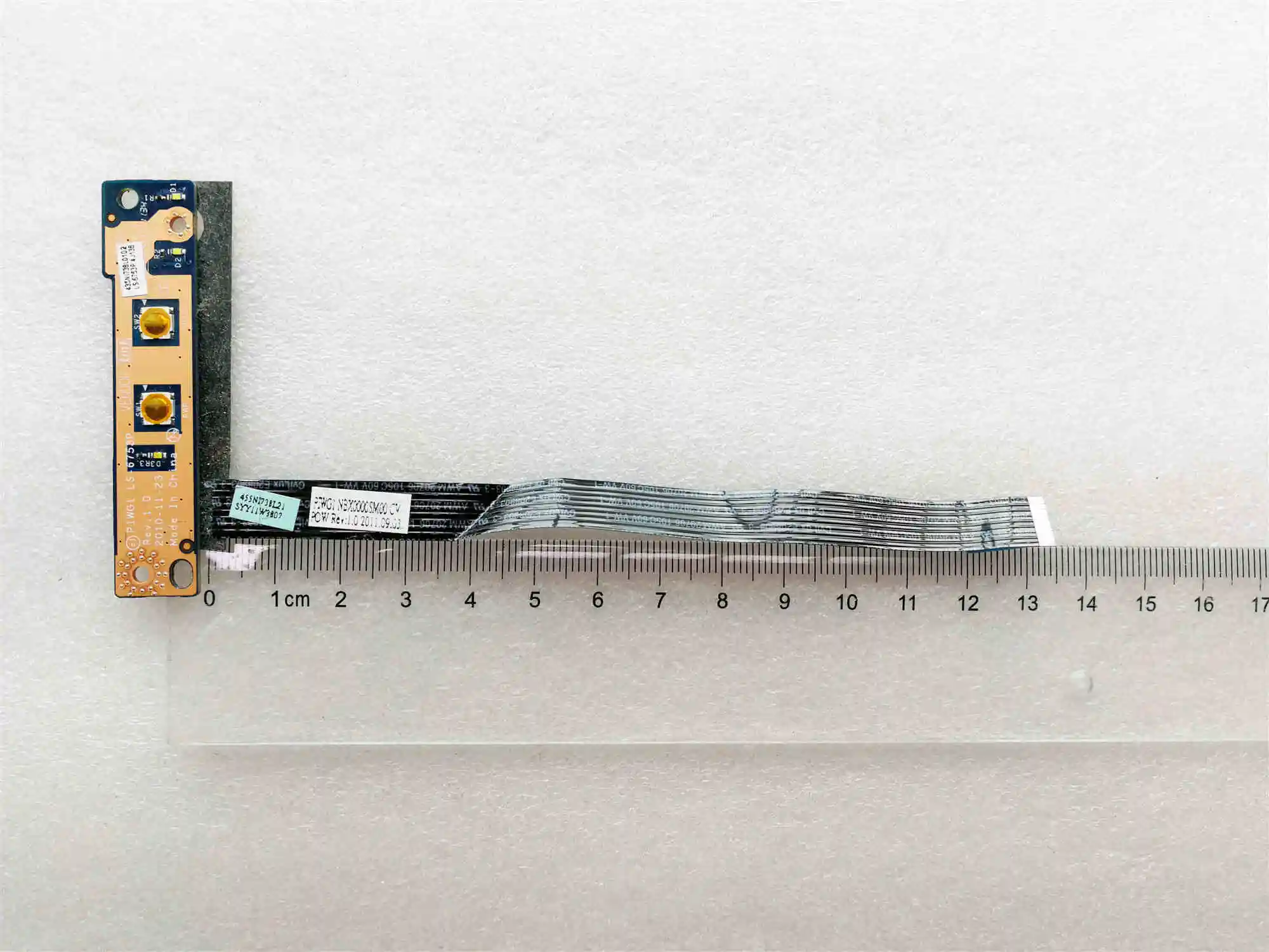 long cable Оригинальная кнопка включения панель кнопки включения для lenovo G470 G475 G470AX G570 G575 G770 G780 G575GX LS-6753P - Цвет: long cable
