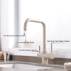 360 Degree Rotation brass drinking filtered water kitchen faucet Bend&Double right angle&Right angle Faucet Kitchen sink tap ► Photo 2/6