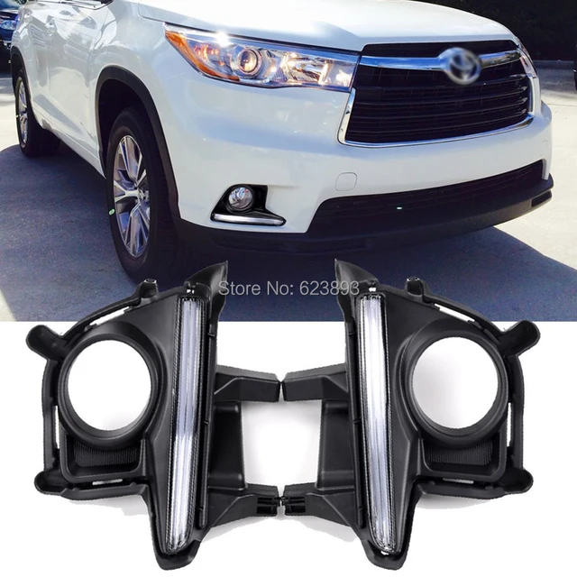 Car Styling For Toyota Highlander 2017 2016 High Led Daytime Car Styling For Toyota Highlander 2017 2016 High Led Daytime Running Lights Fog Lamp Kit