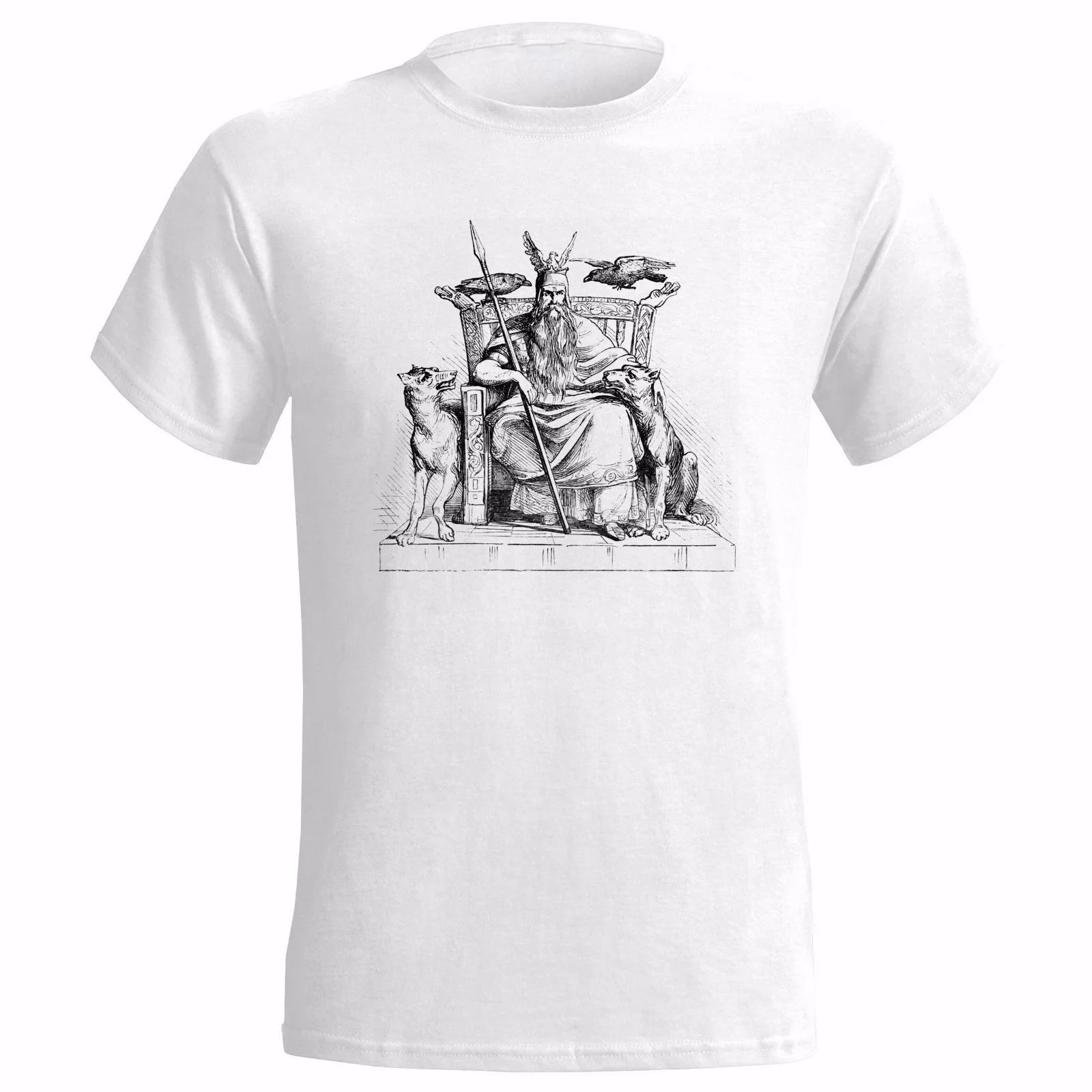 ODIN SKETCH ART MENS T SHIRT NORSE NORDIC NORWAY VIKING