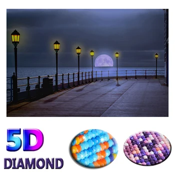 

5D Diamond Painting Night landscape Cross Stitch 5D DIY Diamond Street Scenery diamond Embroidery Resin Christmas gift