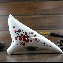 12 отверстий Alto C/AC ручная роспись Красная слива Цветущая музыка флейты инструмент