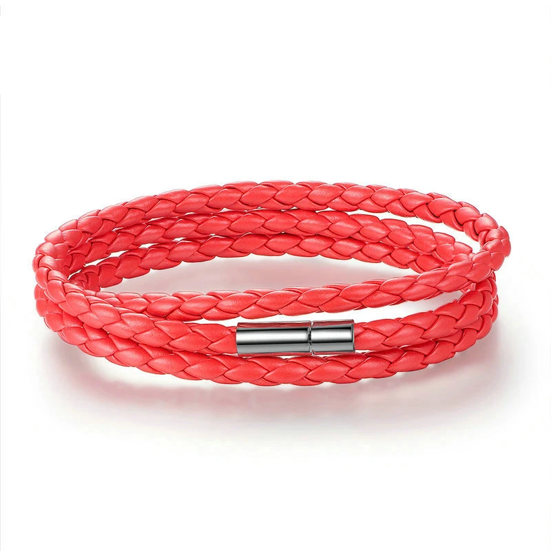 Abrray Handmade PU Bracelet Cuff Wrap Braided Wristband Around Rope 100% Brand New Trendy Bracelets Accessories | Украшения и