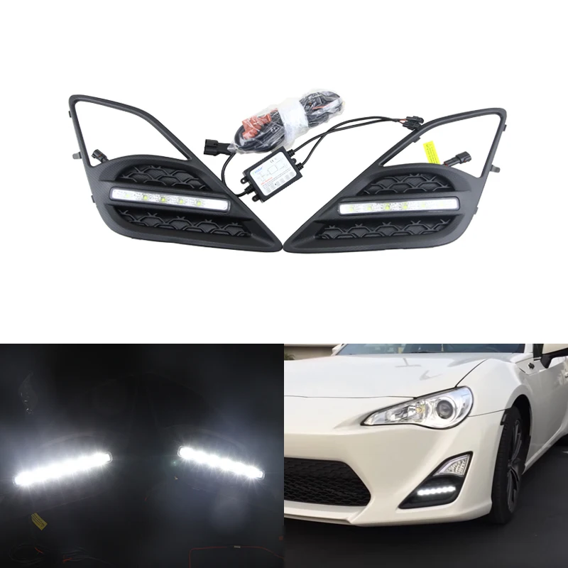 Fit Scion FR-S 13-16 для Subaru BRZ Led DRL Противотуманные ксеноновые лампы белого свечения дневные ходовые огни переднего бампера Автомобильные светодиодные лампы