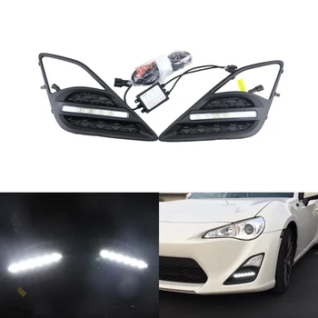 

Fit Scion FR-S 13-16 For Subaru BRZ Led DRL Fog Light Xenon White Daytime Running Light Front Bumper Auto Daylights