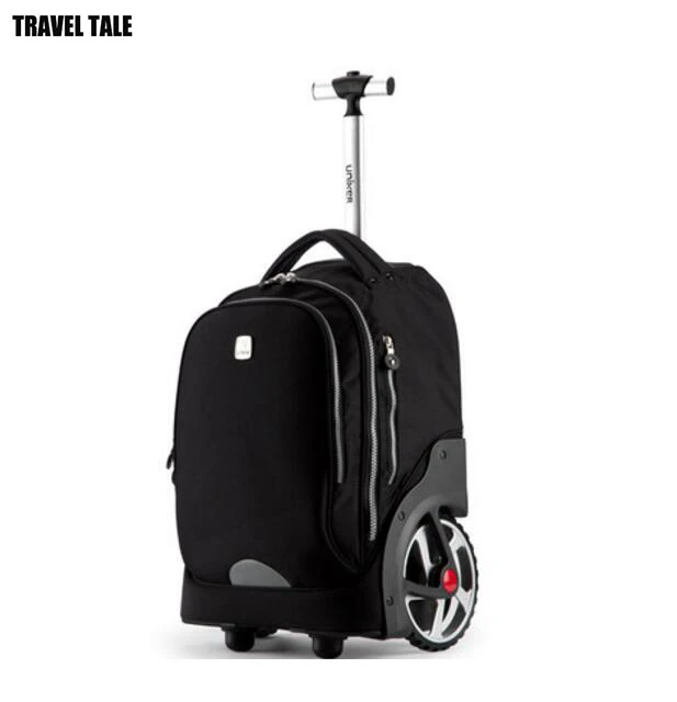 Travel tale 18 дюймов Супер большими колесами рюкзак на колесиках Водонепроницаемый Мужская сумка ручной клади