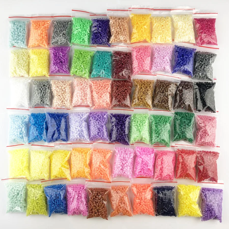 

Mini 2.6 Hama Beads 10-80 Colors Perler PUPUKOU Beads Education Toy Fuse Bead Jigsaw Puzzle 3D For Children