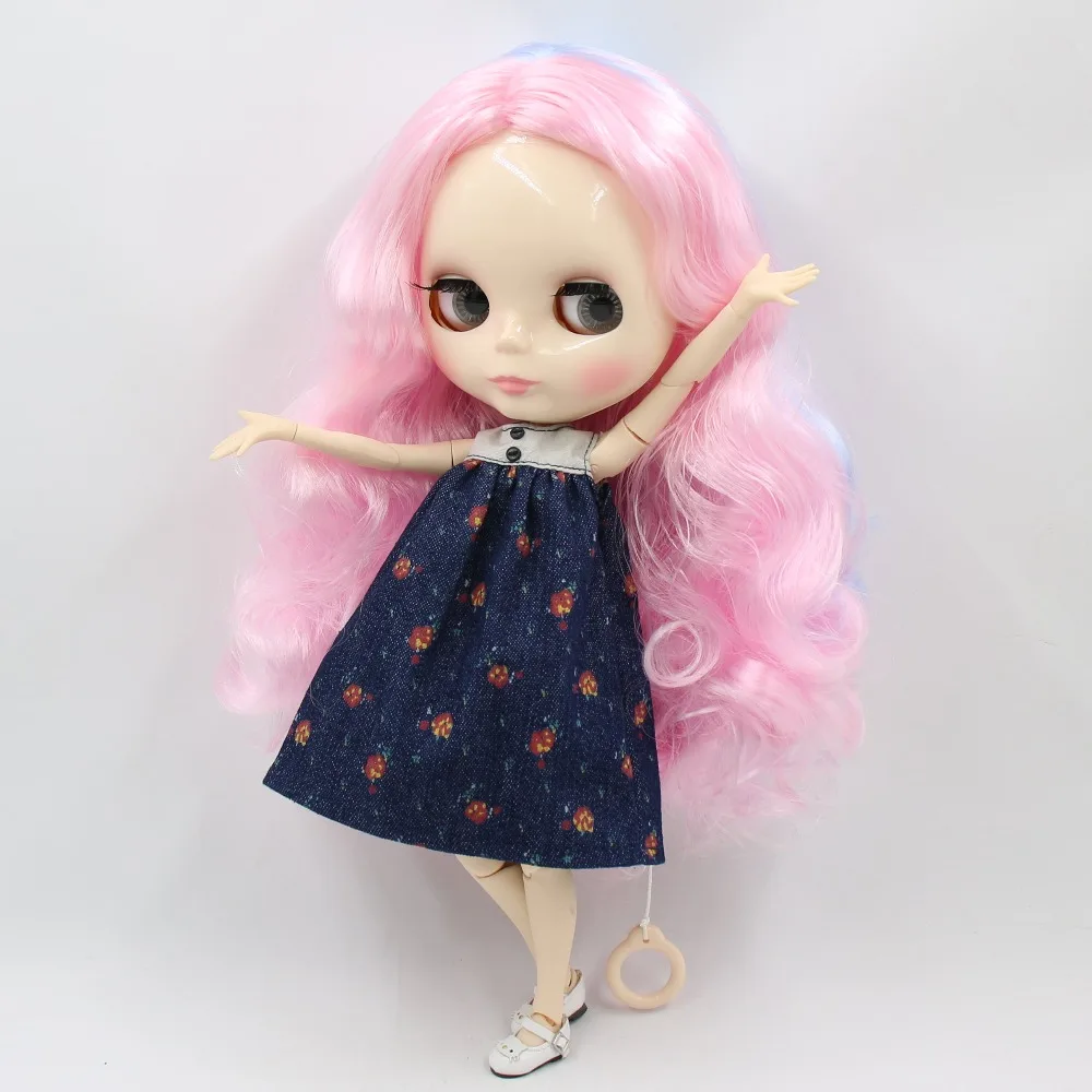 Details about   Blythe doll Dudu mouth Make up green and blue hair from Factory Joint Body 12" 