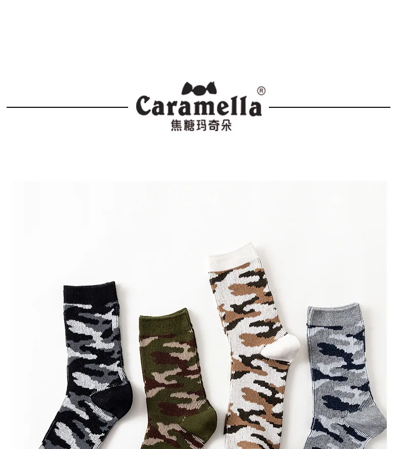 Caramella мужские камуфляжные носки до середины голени длиной 4 пар/лот