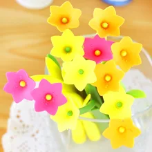 1 лот = 48 шт.! Креативные канцелярские принадлежности/супер мягкая в форме небольшого цветка гелевая чернильная ручка/Фирменная Водяная ручка