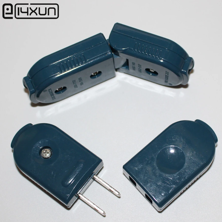 

1pair 10A 250V 2P 90 Degrees Bend Pin Copper AC Male Female Electrical Socket Plug for Extended Power Cord Connector