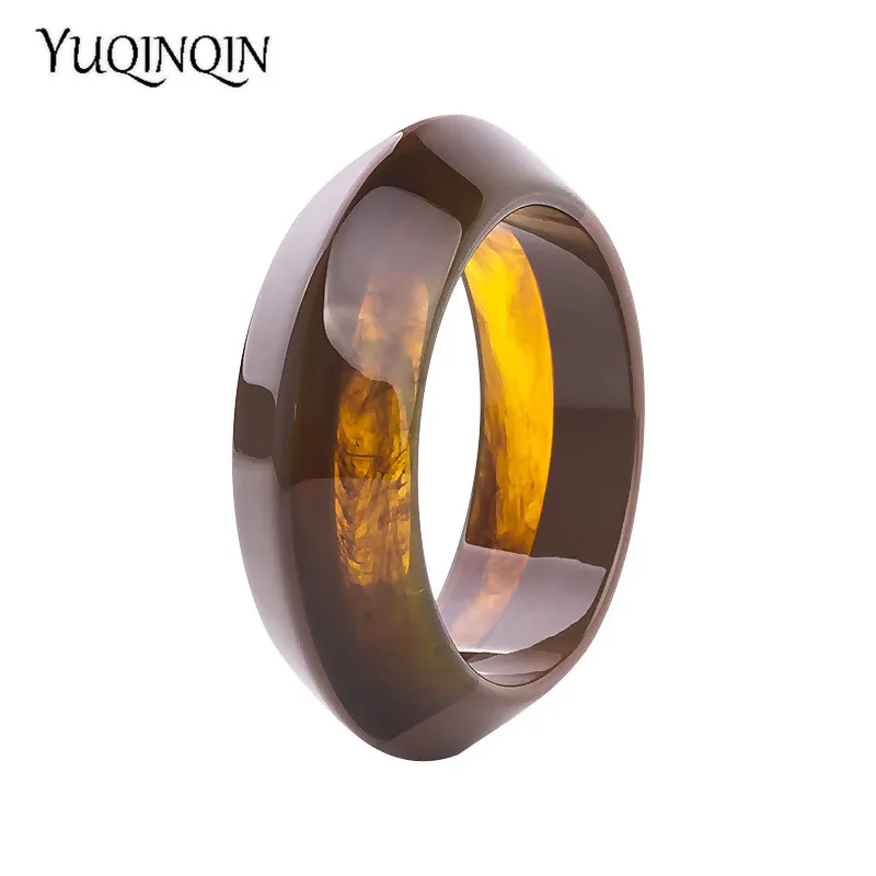 Acrylic Cuff Bracelet Bangles for Women Resin Geometric Wide Charm