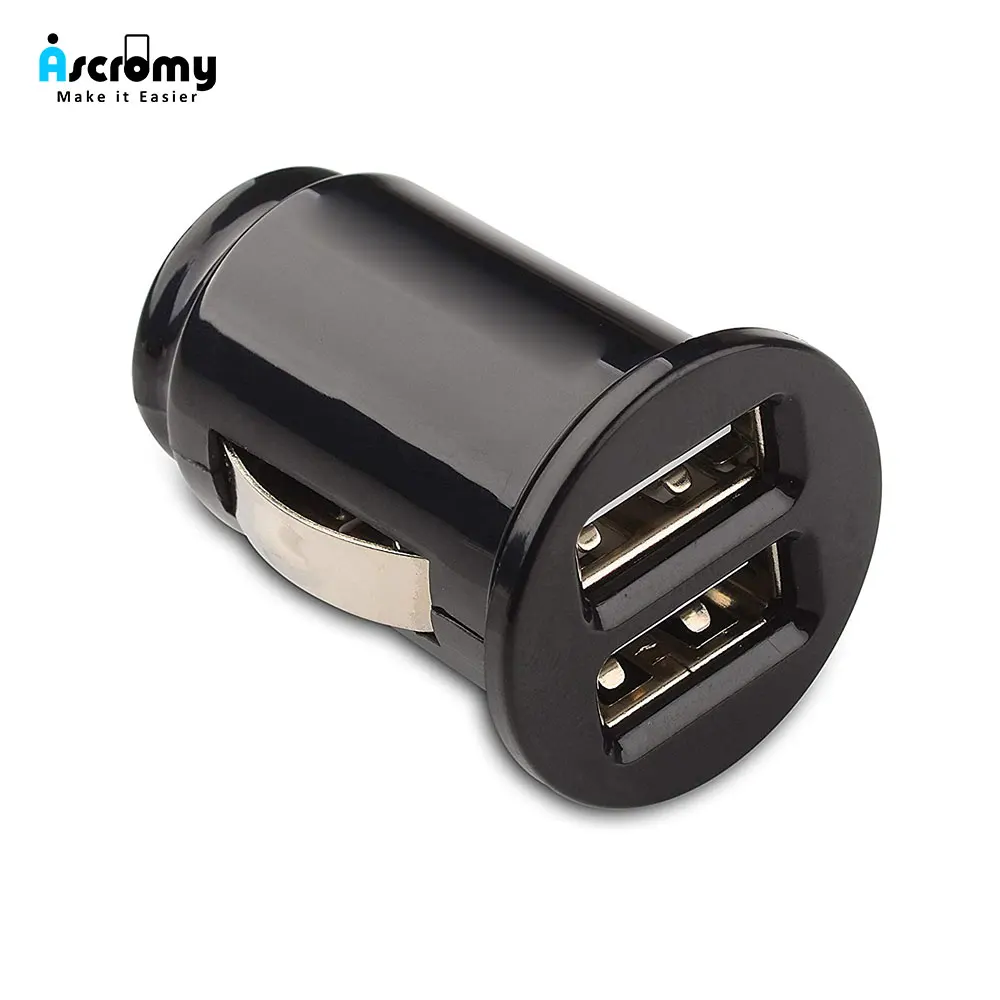 Ascromy Dual Port USB Car Charger For Xiaomi Redmi Note 7 Pro Huawei P20 Mate 20 iPhone XS Max X XR 7 8 Plus 6S Fast Car Charger (1)