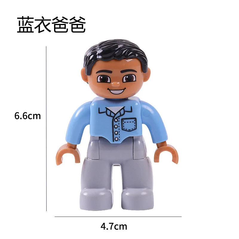 Big Size Action Figures City Princess Pirate Policemen Family Series  Building Blocks Compatible LegoINGS Duploes Education Toys for children (1)