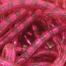 Розовый, красный и черный металлик в полоску Трубчатые Крин CYBERLOX 60 двор 16 мм