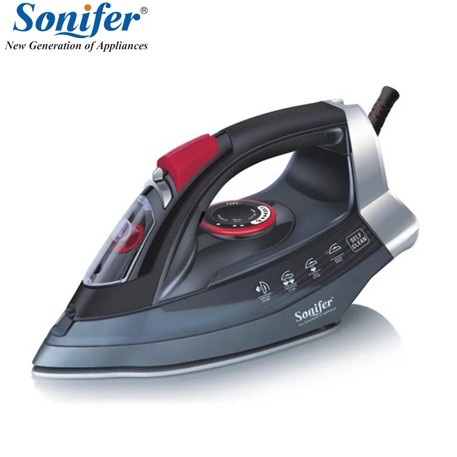 2200W Original Portable Electric Steam Iron For Clothes High Quality  Ceramic soleplate Three Gears 220V Sonifer