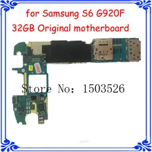 wholesale price S6 G920F 32GB original motherboard for Samsung 100% good working Europea version main board 3GB RAM Android 5.0