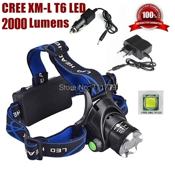 2000LM XM-L XML T6 LED 3W AAA Headlamp Headlight Head Light Lamp Torch