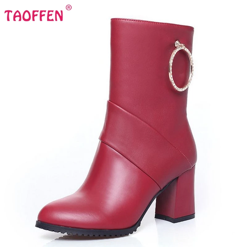

Free shipping half ankle short natural real genuine leather high heel boots women snow boot shoes R4959 EUR size 34-44