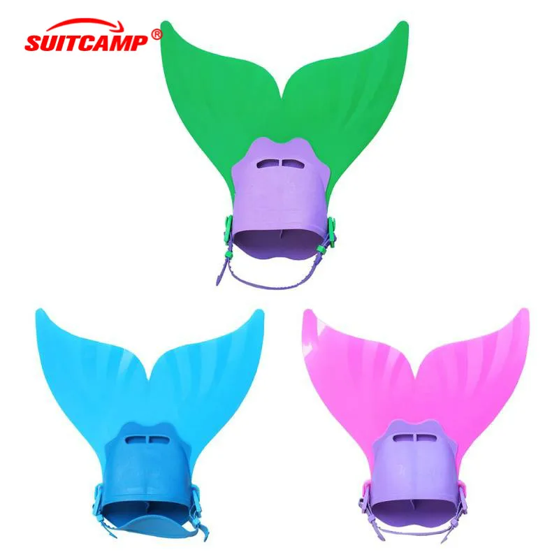 

Swimming Mermaid Kids Swimming Fins Training Flipper Mermaid Swim Fin Swimming Foot Flipper Diving Feet Tail Monofin