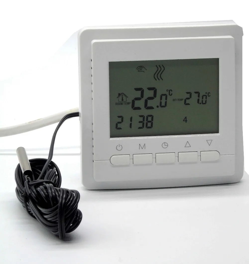 220V 16A EU Programmable 5+2,6+1,7 heat mat thermostat in Temperature