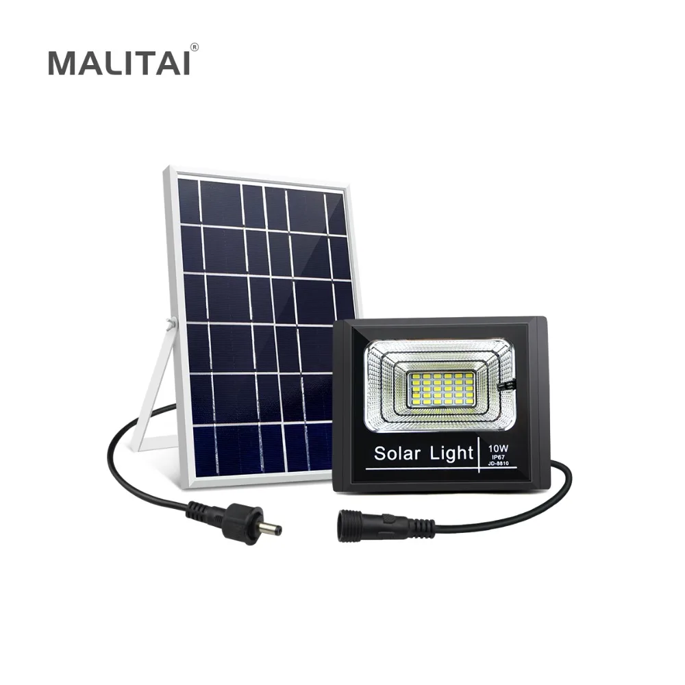 

Solar Rechargeable 10W LED Solar Spot light Outdoor Garden Aisle Street Flood light Wall lamp With Night Sensor & Remote Control