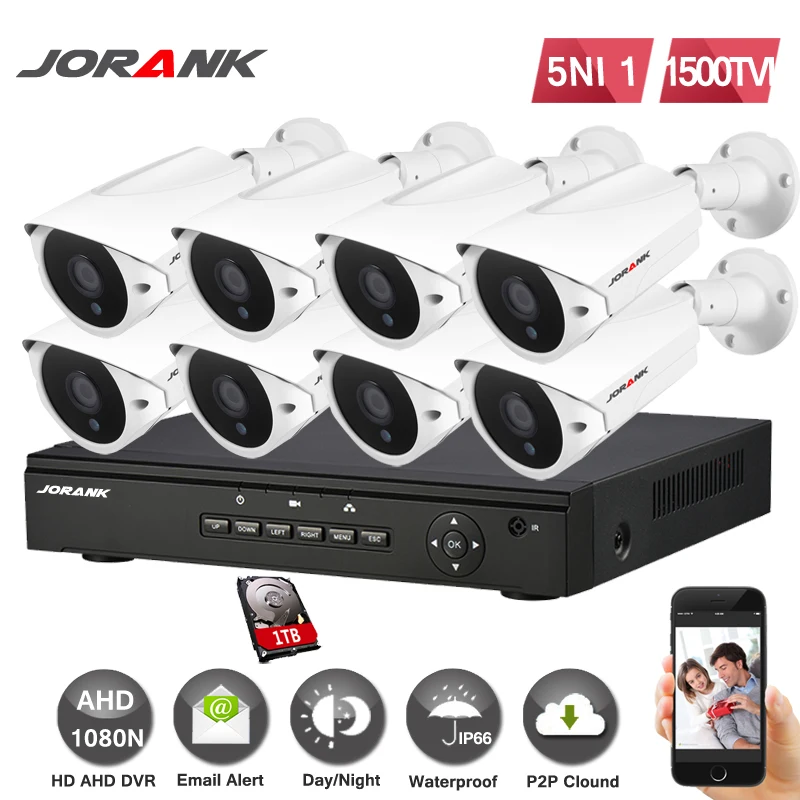 8CH HD HDMI 1080P DVR AHD Security Camera System indoor720P IR Waterproof CCTV Outdoor DIY Home Video Surveillance Kits | Безопасность и
