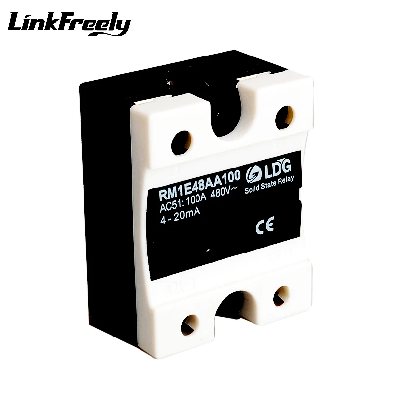 RM1E48AA100 New Analog SSR Solid Relay 100A 220VOutput:42-530V AC Input:4-20mAElectrical Voltage SMD Mini Relay Module Factory