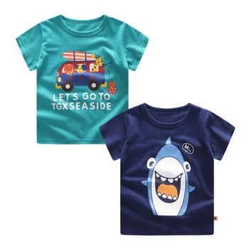 

baby T shirt 2020 Summer 2 pieces boys' t-shirt Baby Clothing Little boy tees Designer Cotton Cartoon Zoo 3month-3year