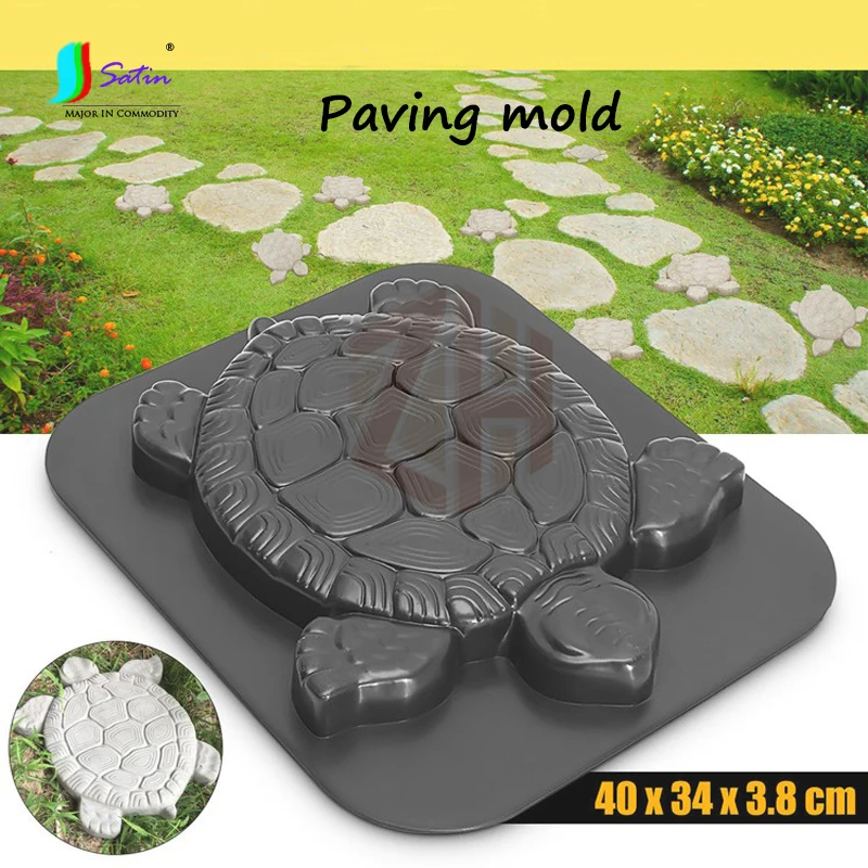 

Turtle Shape Plastic Paving Mold Garden,Swimming Pool,Gazebo Pathways Cement Floor Tile Foot Stone DIY Ground Paving Tool S0018F