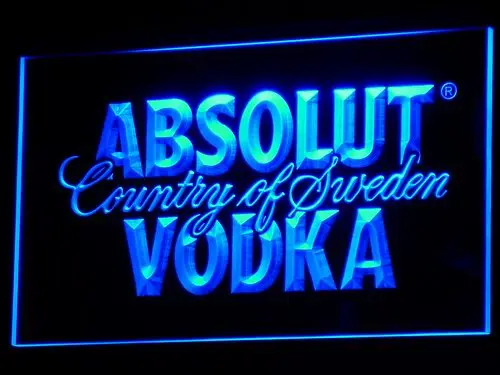 

a025 Absolut Vodka Country of Sweden Beer LED Neon Light Bar Signs