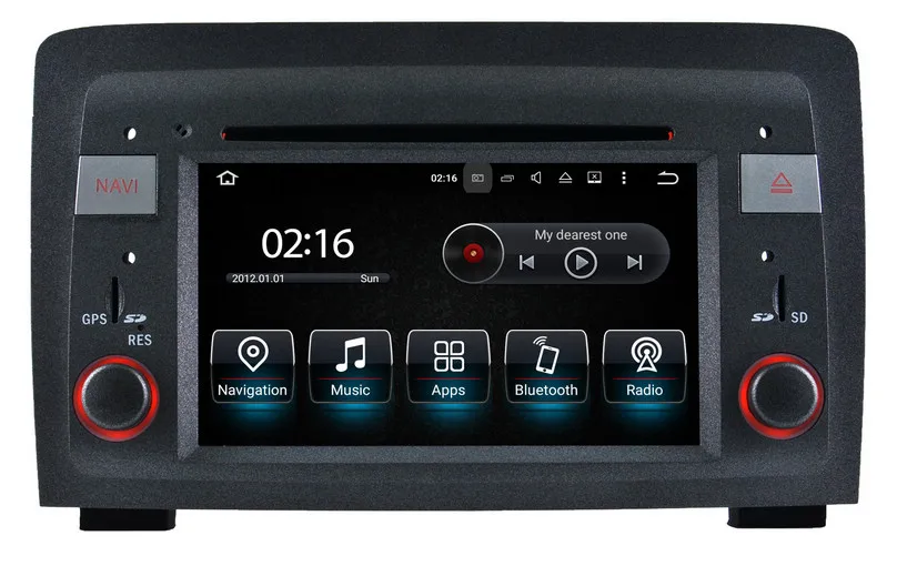 

Android 8.0 Car DVD Player GPS Navigation for Fiat Idea / Lancia Musa with Naivgator Radio BT USB SD Video Stereo 4Core 4G+32G