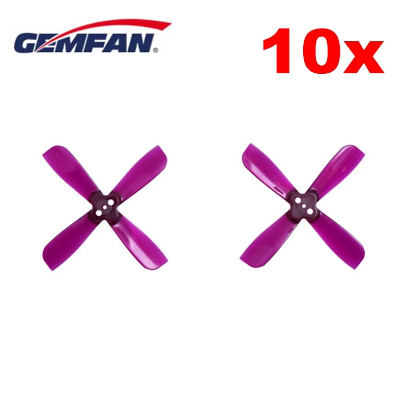 

10 Pairs Gemfan 2035 2X3.5X4 4 Blade Propeller Prop 1.5mm Mounting Hole CW CCW Blue Purple Transparent for FPV RC Racing Drone