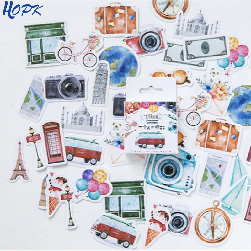 46-pcs-set-one-person-travel-planner-stickers-scrapbooking-journal-stickers-cute-kawaii-diy-decoration-diary-stationery