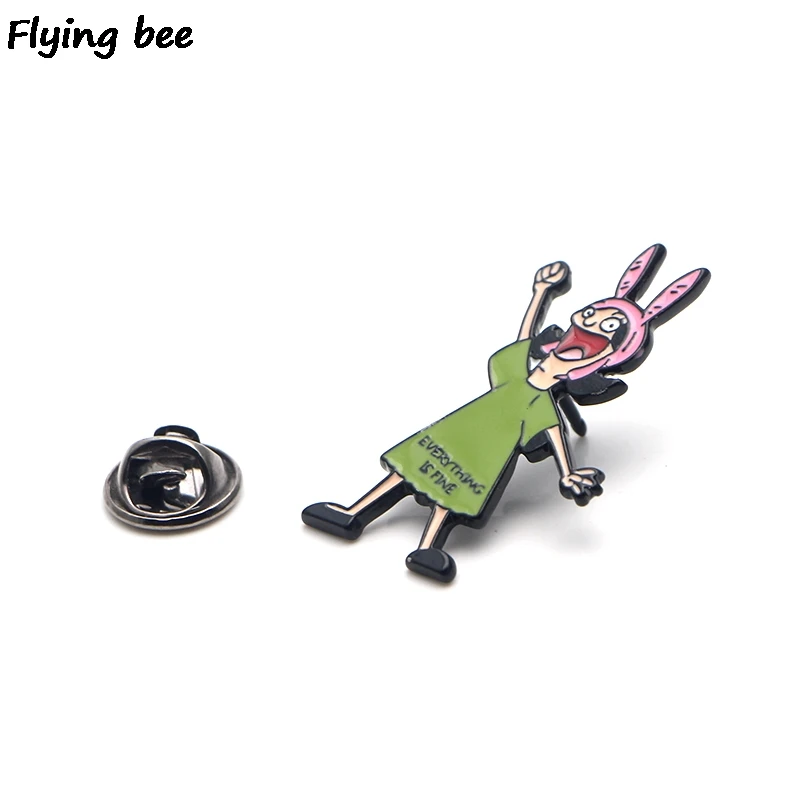 Flyingbee Боба Брошь контакты эмаль для Для женщин Для мужчин значок для рюкзака шапка личность контактный ювелирные изделия шарма X0161