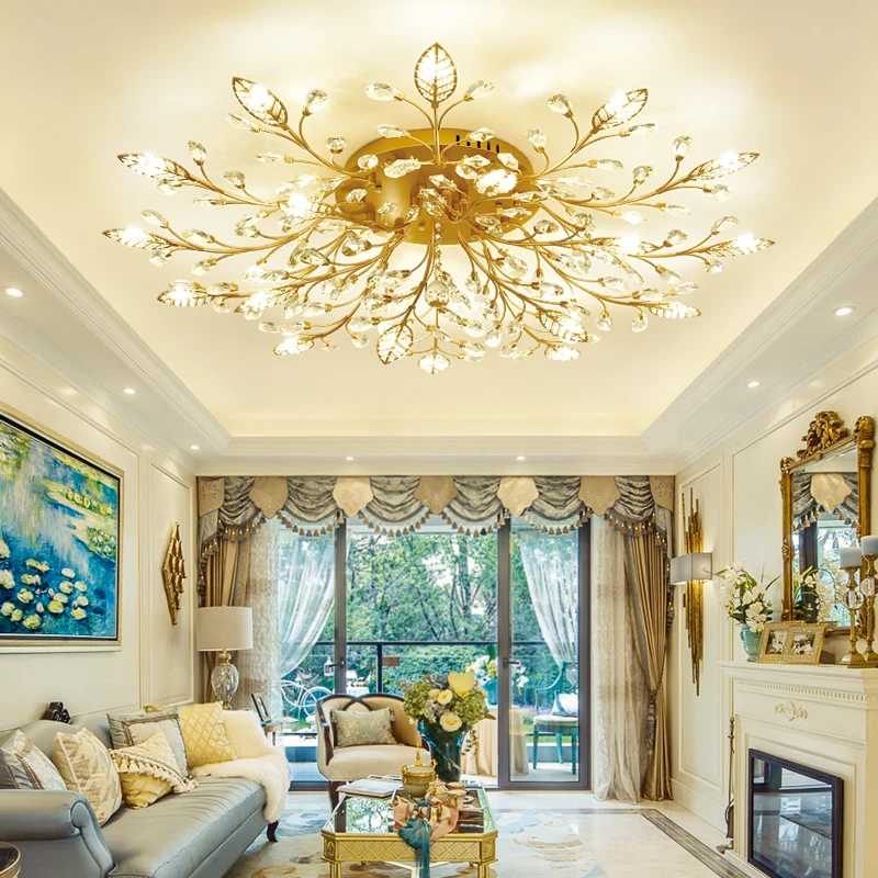 

New item fancy ceiling light LED Crystal ceiling lamp modern lamps for living room lights,AC110-240V DIY Crystal lighting