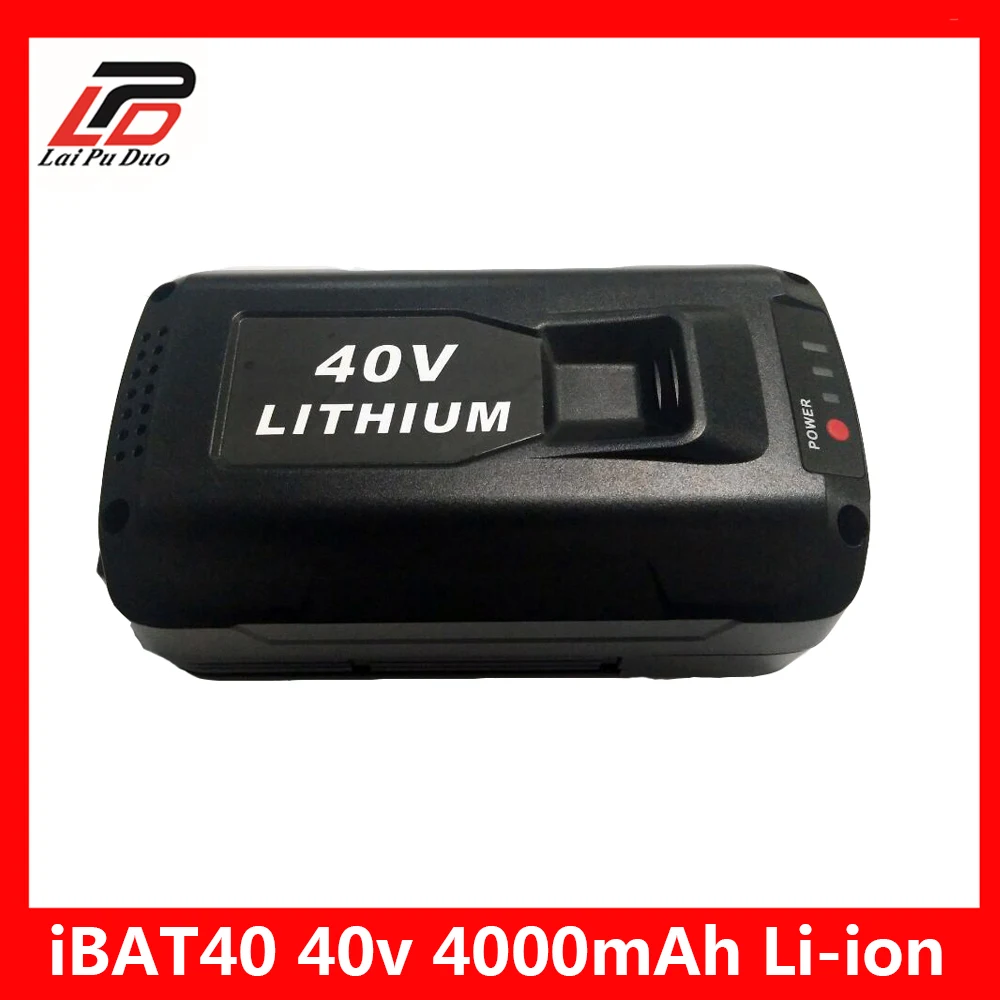 

40V 4000mAh Li-Ion For Snow Joe For Sun Joe IBAT40 For EcoSharp PRO Rechargeabl Battery 40V 4.0Ah Lithium-Ion Battery