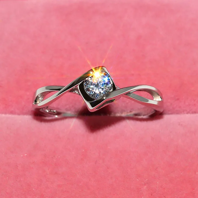 Роскошное женское маленькое круглое обручальное кольцо, милое модное кольцо из серебра 925 пробы с кристаллами и цирконием, винтажные Свадебные Кольца для женщин