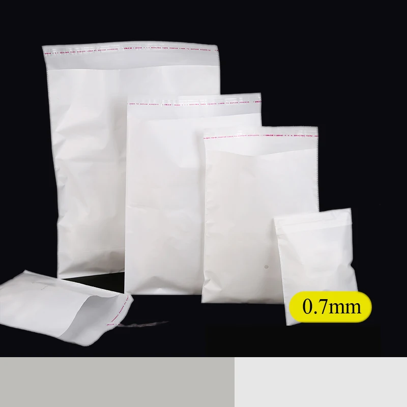 0.07mm white opp cellophane self adhesive seal plastic clothing
