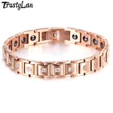 TrustyLan розовое золото цвет нержавеющая сталь подарки браслеты для женщин модные ювелирные изделия женские s ручной аксессуары магнитные браслеты